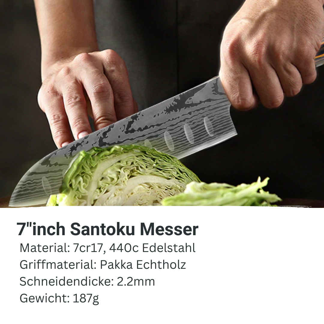 MOKUZAI SANTOKU MESSER - EDELSTAHL